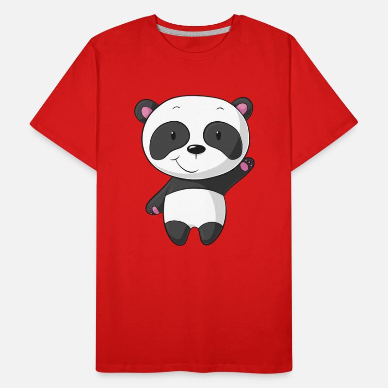 Santander ondulant Comic Panda T-shirt bio Premium Homme