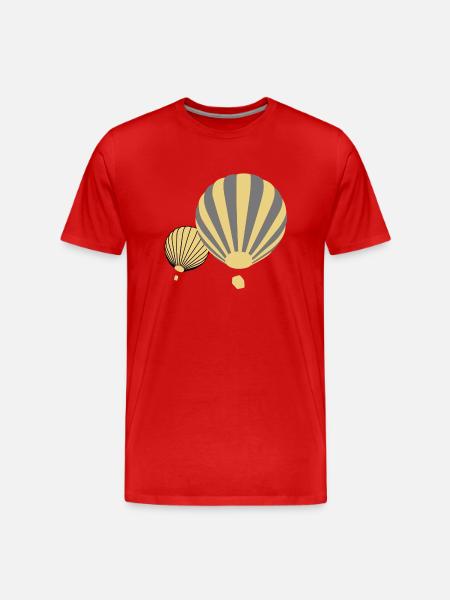 Ballons - Männer Premium Bio T-Shirt - Rot