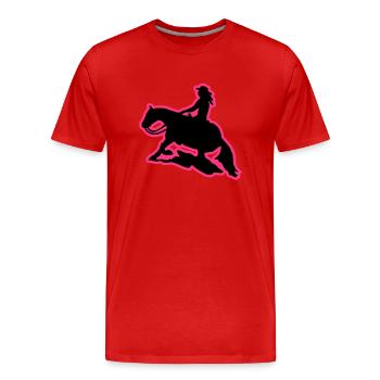 Western Riding woman sliding stop Slider pink - Men's Premium Organic T-Shirt - red - Front - Damien (186cm)