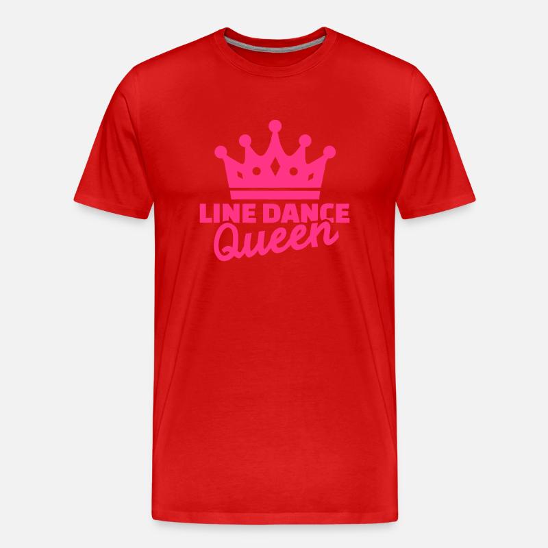 Line dance - Männer Premium Bio T-Shirt - Rot