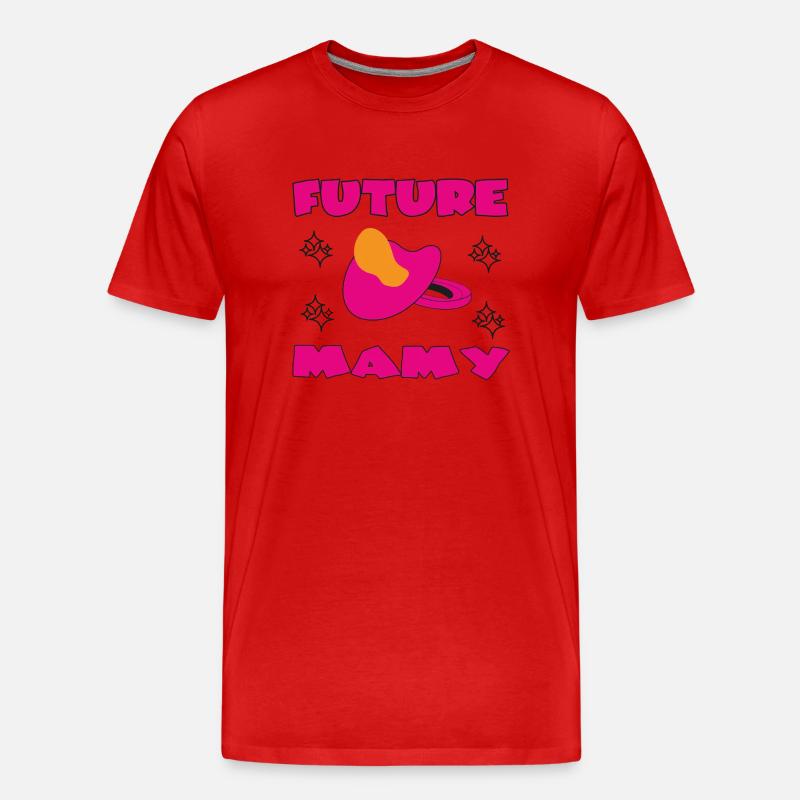 Future mamy - Männer Premium Bio T-Shirt - Rot