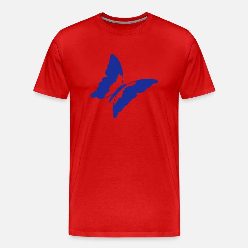 butterfly_01 - Männer Premium Bio T-Shirt - Rot
