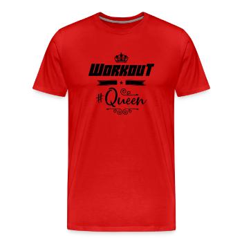 workout queen - Männer Premium Bio T-Shirt - Rot - Vorne - Damien (186cm)