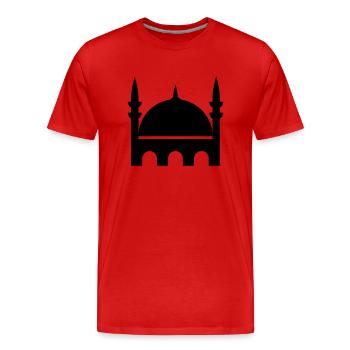 Moschee - Männer Premium Bio T-Shirt - Rot - Vorne - Damien (186cm)