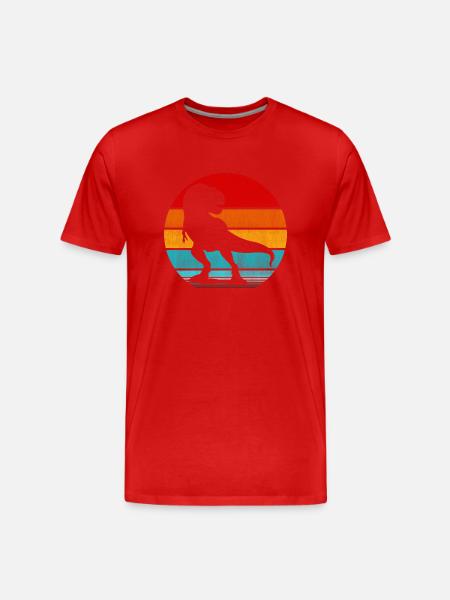 retro vinatge dinosaur - Men's Premium Organic T-Shirt - red