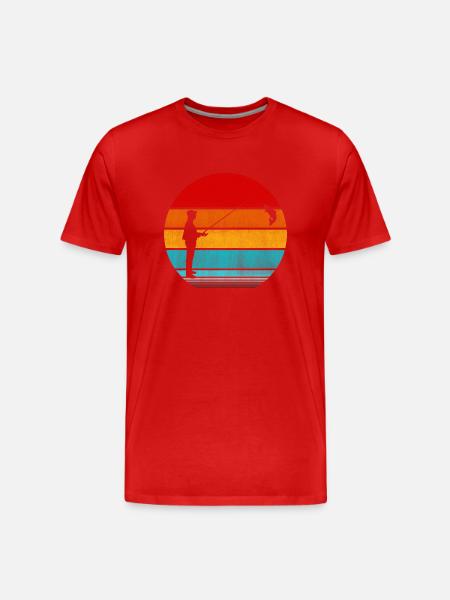 fishing - Men's Premium Organic T-Shirt - red