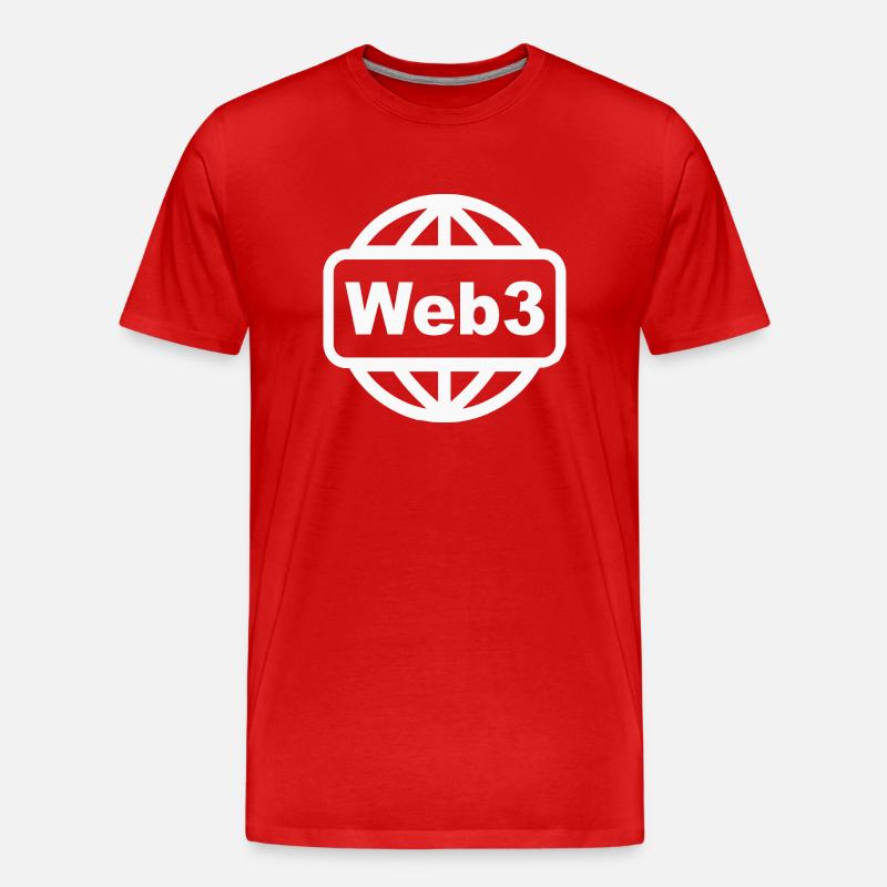 Web3 Blockchain Developer Cryptocurrency Software - Men's Premium Organic T-Shirt - red