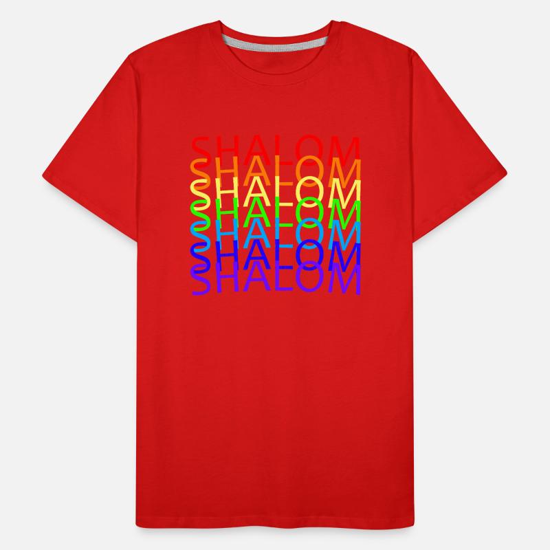 SHALOM - REGENBOGEN Männer Premium Bio T-Shirt