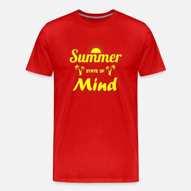 Sommer und Lebensfreude - Männer Premium Bio T-Shirt - Rot