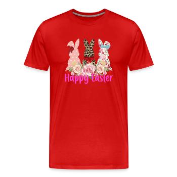 Happy Easter Easter Easter Egg Easter Celebration Easter - Men's Premium Organic T-Shirt - red - Front - Damien (186cm)