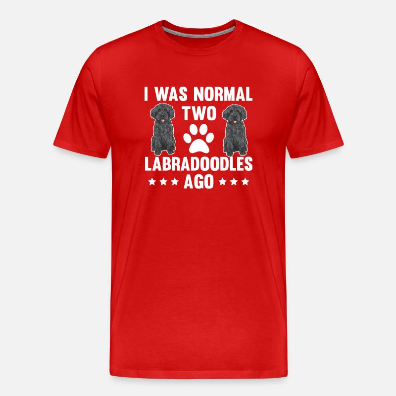 Labradoodle Hund - Männer Premium Bio T-Shirt - Rot