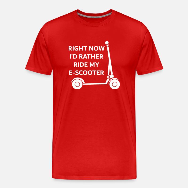 E-Scooter E-Roller Scooter - Männer Premium Bio T-Shirt - Rot