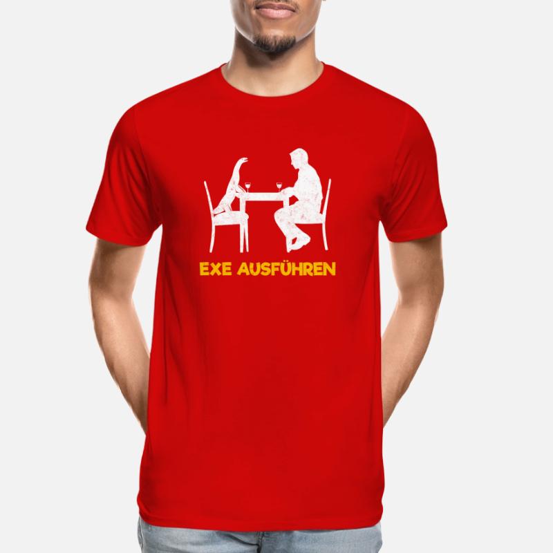 exe exécuter l’informatique programmeur admin T-shirt bio Premium Homme