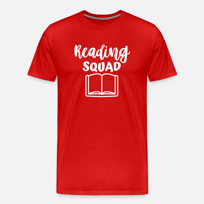 Reading Squad - Männer Premium Bio T-Shirt - Rot