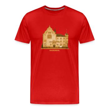 Radebeul Mairie Saxe-Meissen Viticulture Karl May - T-shirt bio Premium Homme - rouge - Devant - Damien (186cm)