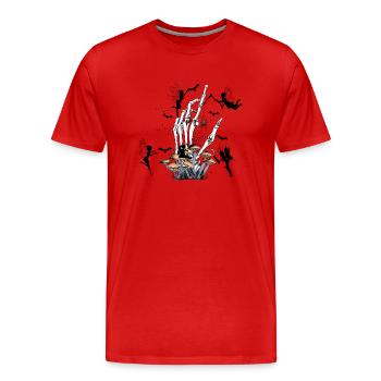 Les fées d’horreur classique - T-shirt bio Premium Homme - rouge - Devant - Damien (186cm)