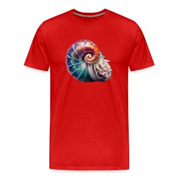 Der Nautilus, auch als Perlboot bekannt - Männer Premium Bio T-Shirt - Rot - Vorne - Damien (186cm)