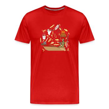 Wassersport - Männer Premium Bio T-Shirt - Rot - Vorne - Damien (186cm)