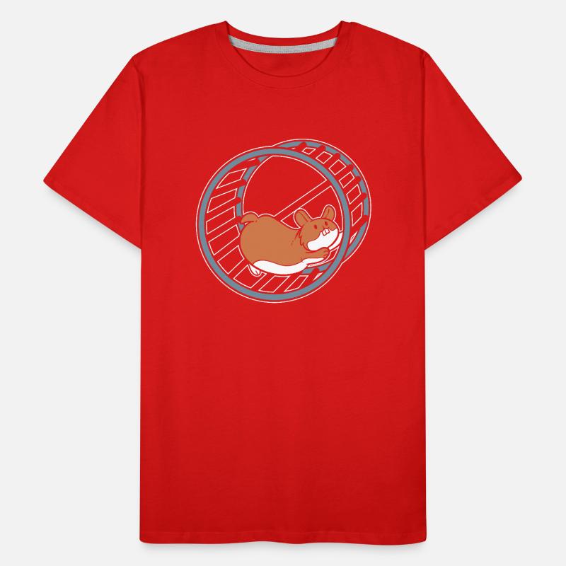 Hamster dans une roue Propriétaire de hamster T-shirt bio Premium Homme