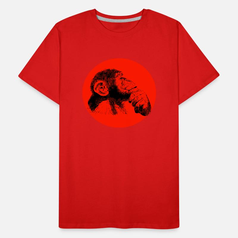 Think monkey chimpanzee Men's Premium Organic T-Shirt