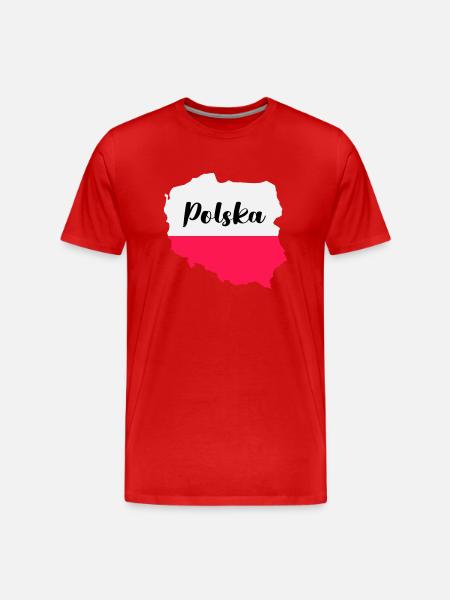 Poland Polska - Men's Premium Organic T-Shirt - red