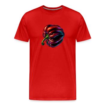 Habanero - T-shirt bio Premium Homme - rouge - Devant - Damien (186cm)