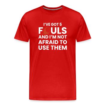 Basket-ball - T-shirt bio Premium Homme - rouge - Devant - Damien (186cm)