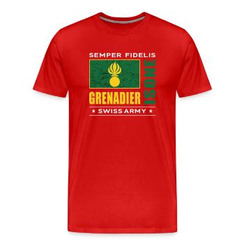 grenadier - T-shirt bio Premium Homme - rouge - Devant - Damien (186cm)
