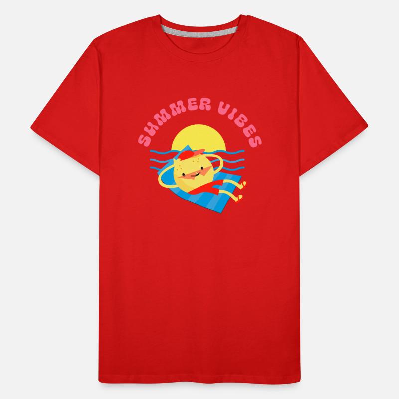 sumer vibes lemon Männer Premium Bio T-Shirt