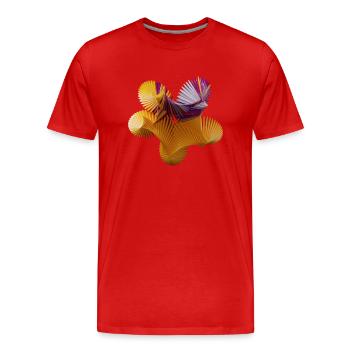 spiral 1 - Männer Premium Bio T-Shirt - Rot - Vorne - Damien (186cm)