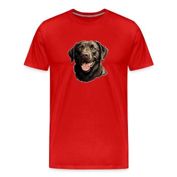 Labrador Retriever - Men's Premium Organic T-Shirt - red - Front - Damien (186cm)