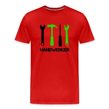Icônes d’outils - T-shirt bio Premium Homme - rouge - Devant - Damien (186cm)