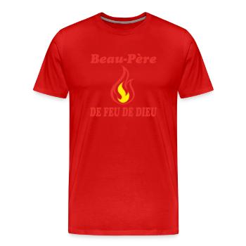 Father-in-law OF GOD'S FIRE - Men's Premium Organic T-Shirt - red - Front - Damien (186cm)