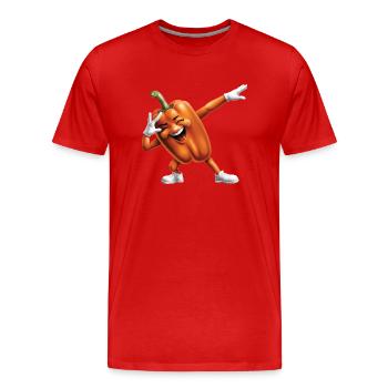 Paprika Geschenk - Männer Premium Bio T-Shirt - Rot - Vorne - Damien (186cm)