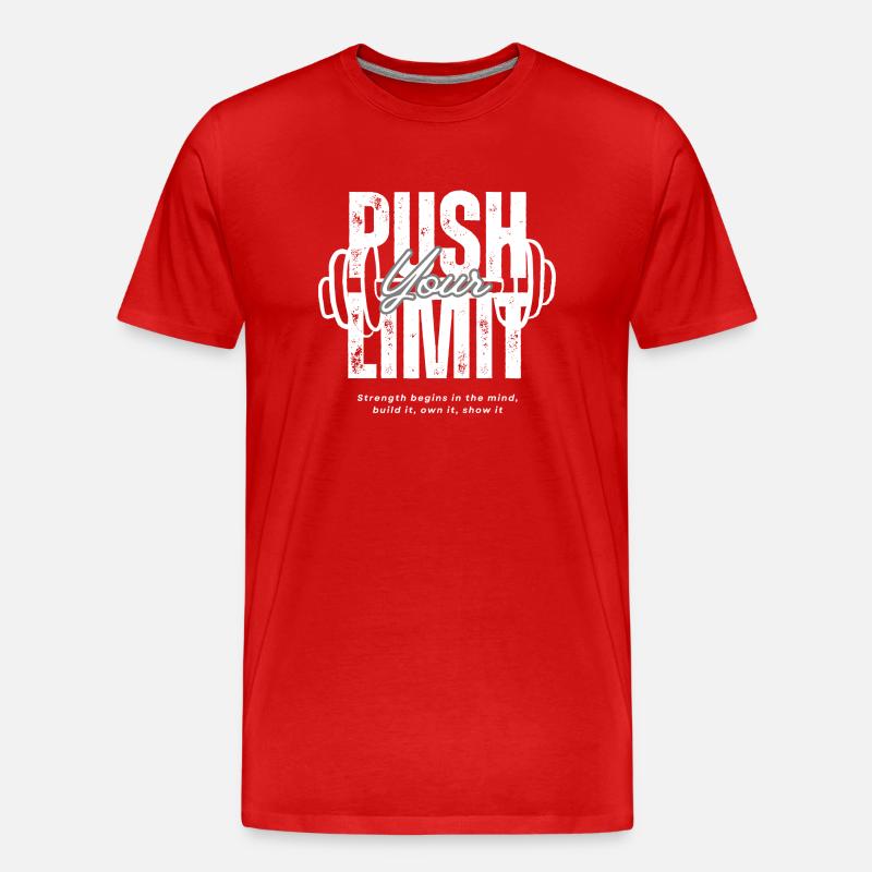 Push your limit - Männer Premium Bio T-Shirt - Rot