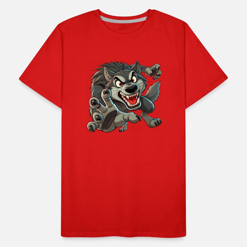 Wolf attacks Men's Premium Organic T-Shirt