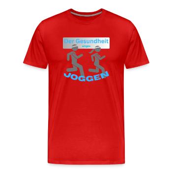 Faire du jogging - T-shirt bio Premium Homme - rouge - Devant - Damien (186cm)