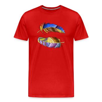 Stylo - T-shirt bio Premium Homme - rouge - Devant - Damien (186cm)