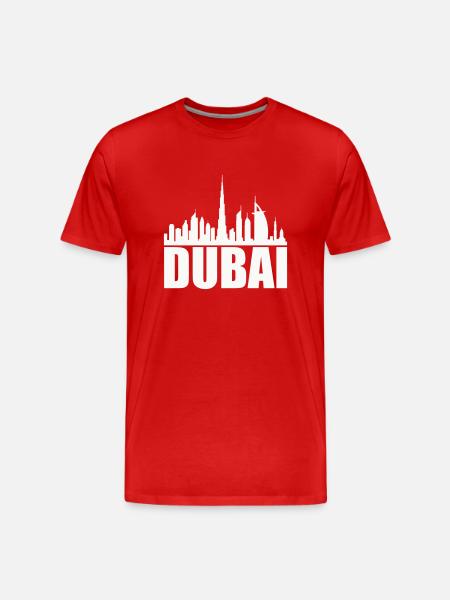Dubai Skyline 1 - Men's Premium Organic T-Shirt - red