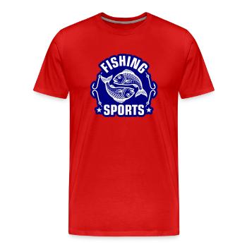 Pêche Pêche Pêche sportive - T-shirt bio Premium Homme - rouge - Devant - Damien (186cm)