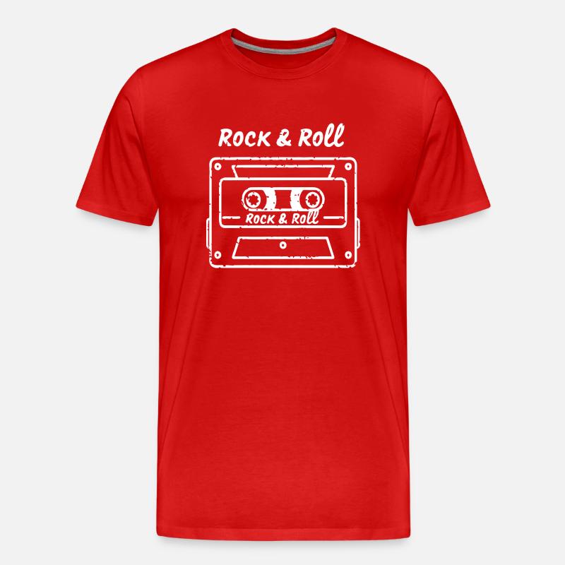 Klassischer Rock'n'Roll - Männer Premium Bio T-Shirt - Rot