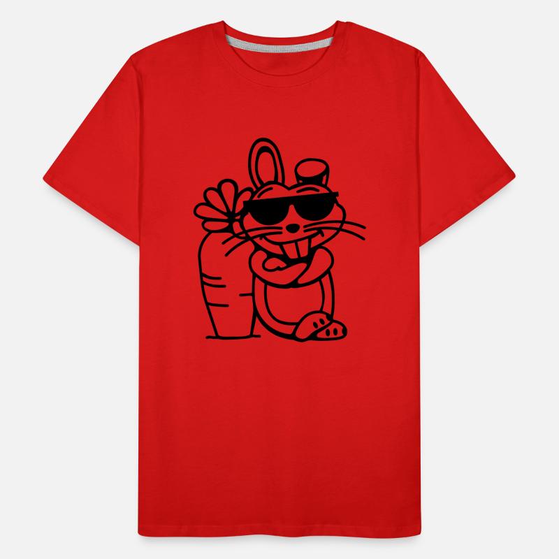 Cooler Hase (vec) Männer Premium Bio T-Shirt