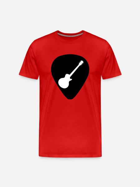 guitar pick les paul - Men's Premium Organic T-Shirt - red