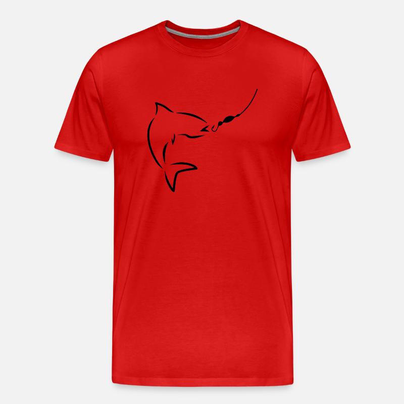 Fishing - Männer Premium Bio T-Shirt - Rot