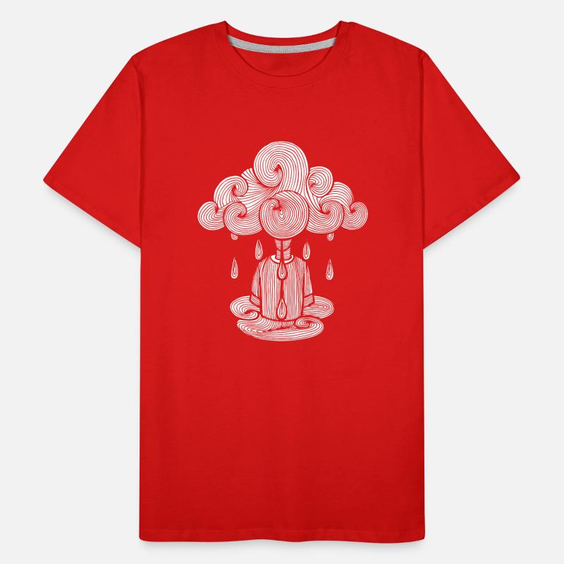 cloud, Monday cloud rain, Monday is bad ... Men's Premium Organic T-Shirt