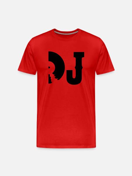 dj - Men's Premium Organic T-Shirt - red
