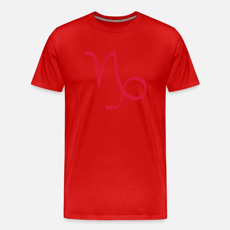 Sternzeichen Steinbock - Männer Premium Bio T-Shirt - Rot