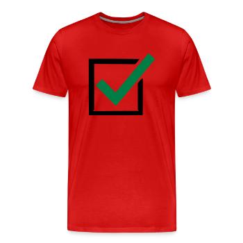 politik - Männer Premium Bio T-Shirt - Rot - Vorne - Damien (186cm)