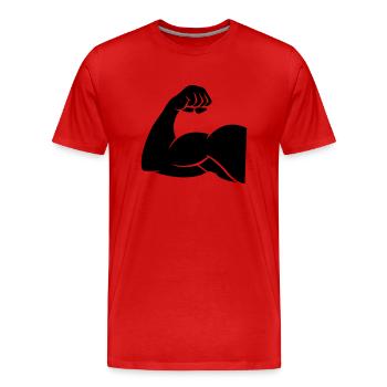 bizeps - Männer Premium Bio T-Shirt - Rot - Vorne - Damien (186cm)