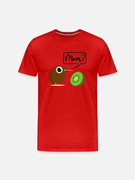 Kiwi Bird Animal Fruit Fruit Mom Funny New Zealand - Men's Premium Organic T-Shirt - red